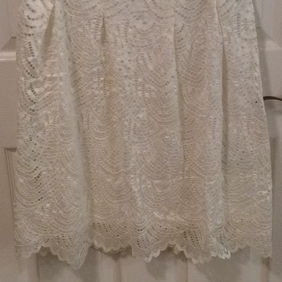 Beautiful Ronni Nicole White Lace Cap Sleeve Dress Bride Bridal Shower Women's 8 - Picture 4 of 8
